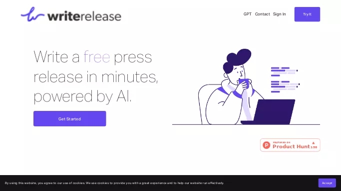 Writerelease — бесплатная нейросеть   для написания текста. 