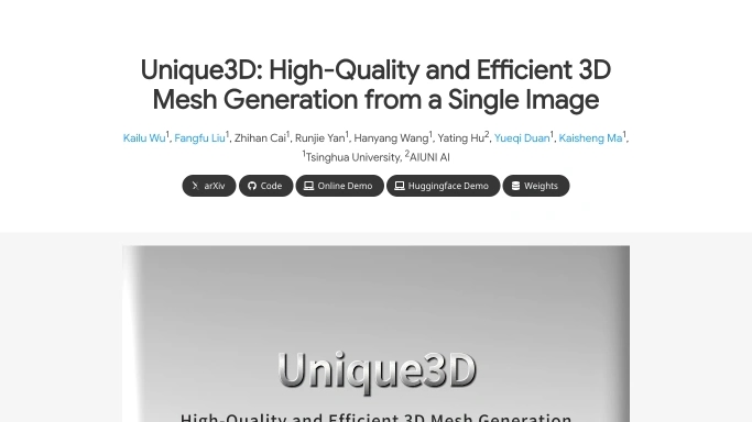 Unique3D — бесплатная нейросеть   для 3D и анимации. 