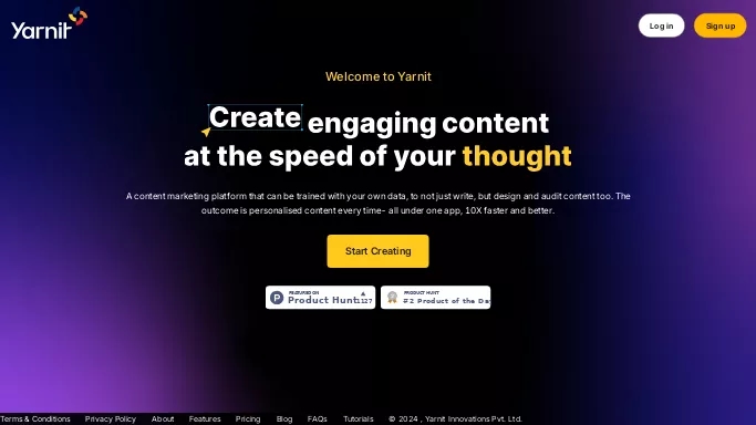 Yarnit — платная нейросеть   для копирайтинга. 