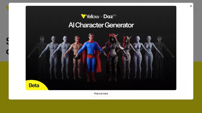 Yellow — платная нейросеть   для 3D и анимации. 