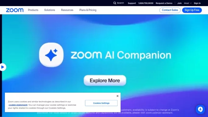 Smart AI assistant by Zoom — платная нейросеть   для повышения продуктивности,  для суммаризации текста,  для помощи в образовании. Бесплатная версия с ограниченным функционалом, есть платные тарифы.