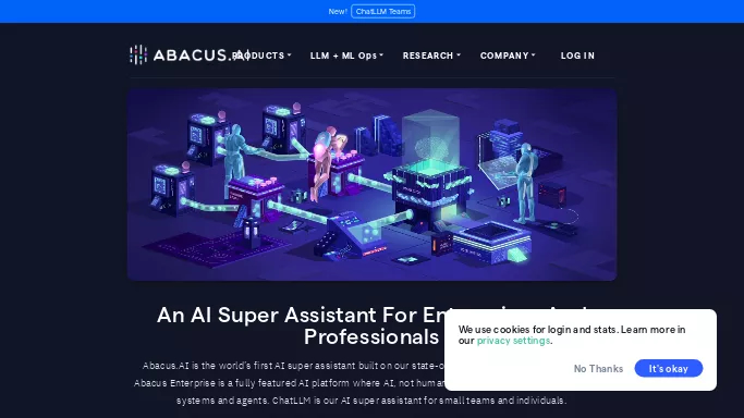 Abacus.AI — платная нейросеть  , автономные ИИ (AGI). 