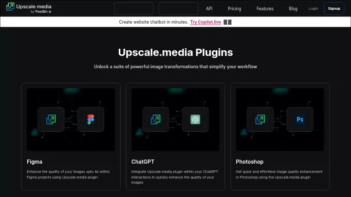 Plugins by Upscale.media — бесплатная нейросеть   для редактирования изображений. 