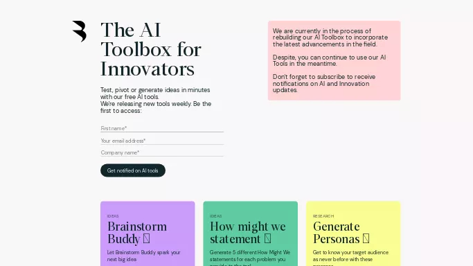 AI Toolbox for Innovators — бесплатная нейросеть   для научно-исследовательской деятельности. 