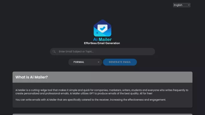 AI Mailer — бесплатная нейросеть   для работы с электронной почтой. 