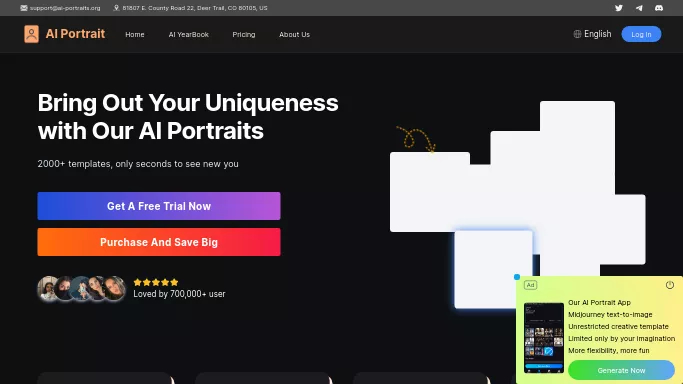 AI Portrait Generator — бесплатная нейросеть   для создания изображений,  для создания аватаров и цифровых 3D персонажей. 