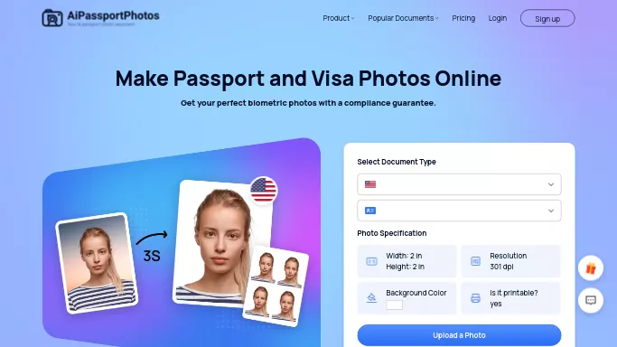 AiPassportPhotos — бесплатная нейросеть   для редактирования изображений,  для повышения продуктивности. Бесплатная версия с ограниченным функционалом, есть платные тарифы.