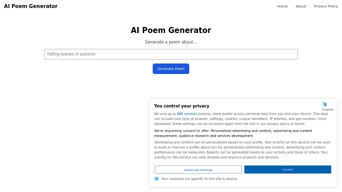 AI Poem Generator — бесплатная нейросеть   для создания музыки. 