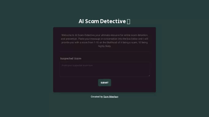 AI Scam Detective — бесплатная нейросеть   для определения ИИ,  для копирайтинга. 