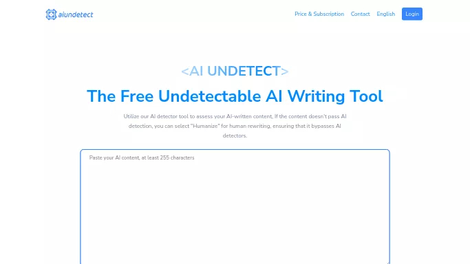 AIundetect — бесплатная нейросеть   для определения ИИ,  для копирайтинга. Бесплатная версия с ограниченным функционалом, есть платные тарифы.