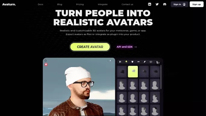Avaturn — бесплатная нейросеть   для создания аватаров и цифровых 3D персонажей,  для разработки. 