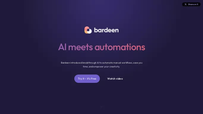 bardeen AI — бесплатная нейросеть  для помощи в автоматизации,  для повышения продуктивности. 