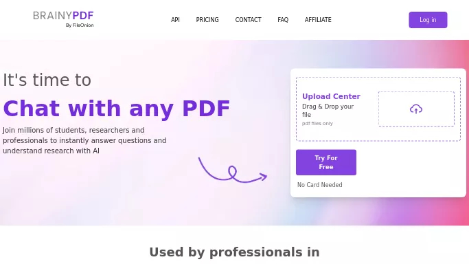 BrainyPDF — платная нейросеть   для таблиц и PDF. Бесплатная версия с ограниченным функционалом, есть платные тарифы.