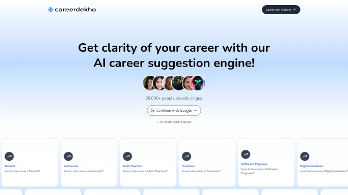 CareerDekho AI — бесплатная нейросеть   для маркетинга,  помогающая в управлении персоналом. 