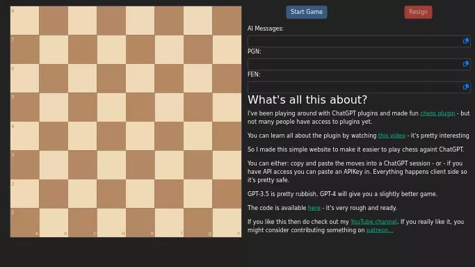 ChessGPT — бесплатная нейросеть   в играх. 