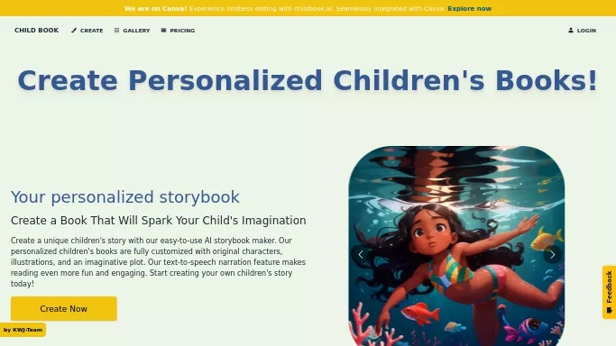 Child Book — платная нейросеть  undefined. Бесплатная версия с ограниченным функционалом, есть платные тарифы.