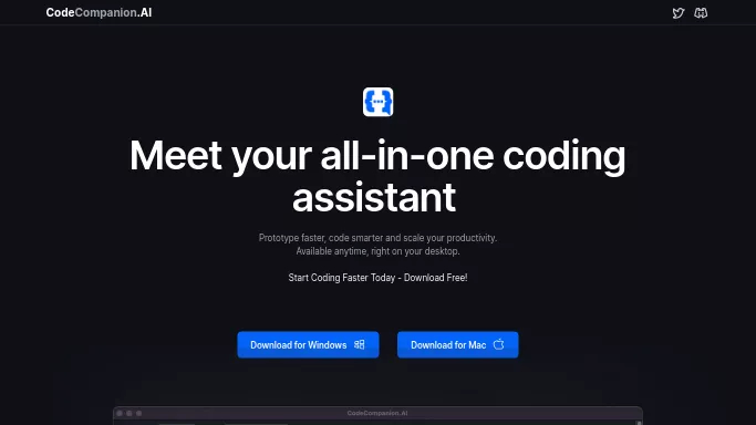 CodeCompanion — бесплатная нейросеть   для разработки программного обеспечения. 