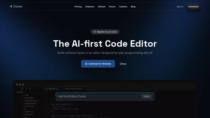 Cursor AI — бесплатная нейросеть   для разработки программного обеспечения,  для no Code/Low Code разработки. 