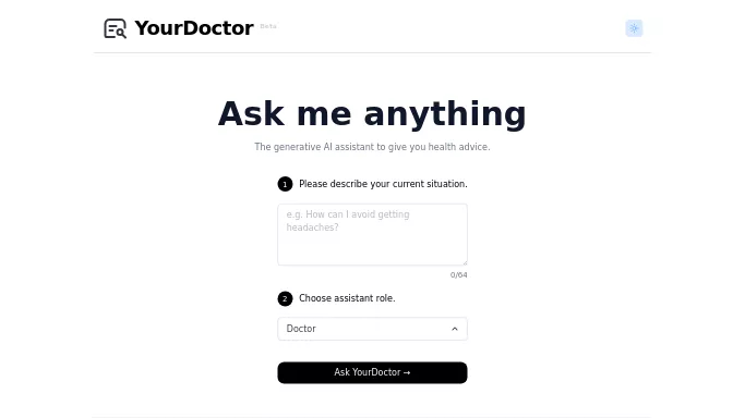 YourDoctor AI — бесплатная нейросеть   в медицине. 