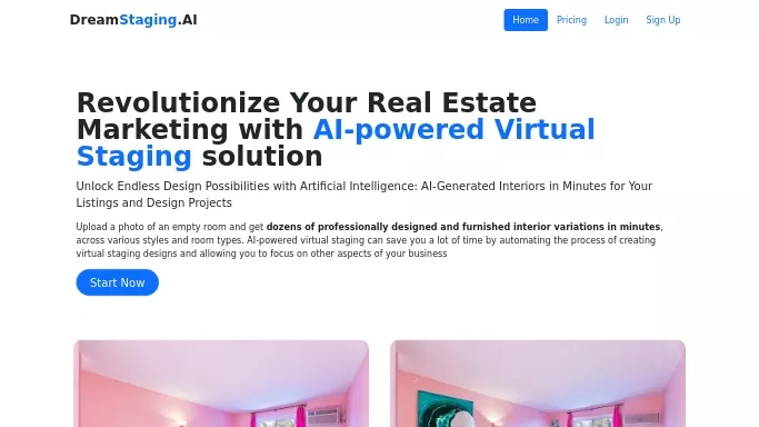 DreamStaging AI — бесплатная нейросеть   в сфере недвижимости и архитектуры. Бесплатная версия с ограниченным функционалом, есть платные тарифы.