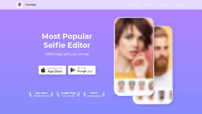 FaceApp — бесплатная нейросеть   для редактирования изображений. Бесплатная версия с ограниченным функционалом, есть платные тарифы.