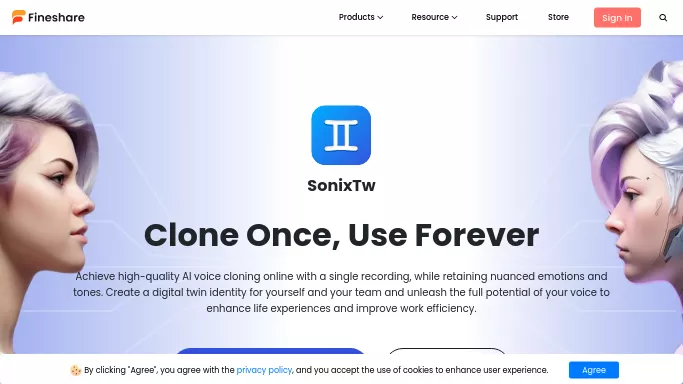 SonixTw by Fineshare — платная нейросеть   для редактирования аудио. Бесплатная версия с ограниченным функционалом, есть платные тарифы.