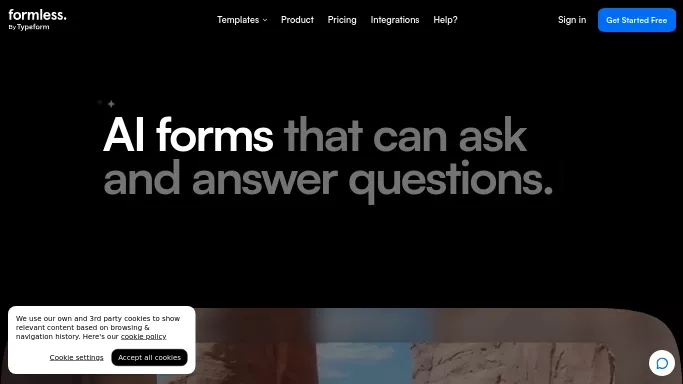 Formless by Typeform — платная нейросеть   для no Code/Low Code разработки,  для дизайна. Бесплатная версия с ограниченным функционалом, есть платные тарифы.