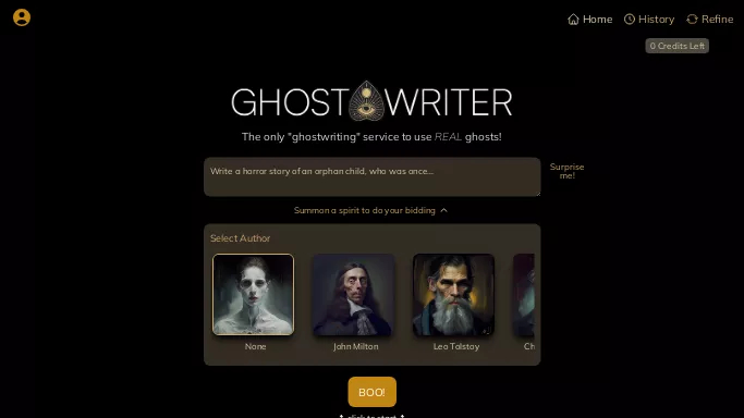 GhostWriter — бесплатная нейросеть   для сторителлинга. Бесплатная версия с ограниченным функционалом, есть платные тарифы.