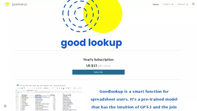 Goodlookup — бесплатная нейросеть   для таблиц и PDF. Бесплатная версия с ограниченным функционалом, есть платные тарифы.