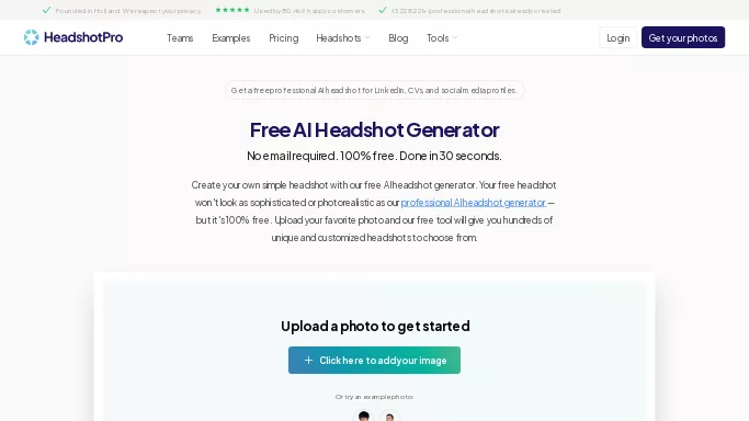 HeadshotPro — бесплатная нейросеть   для маркетинга,  для редактирования изображений. 