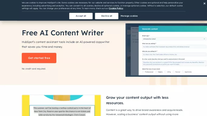 Free AI Content Writer — бесплатная нейросеть   для написания текста,  для копирайтинга. 