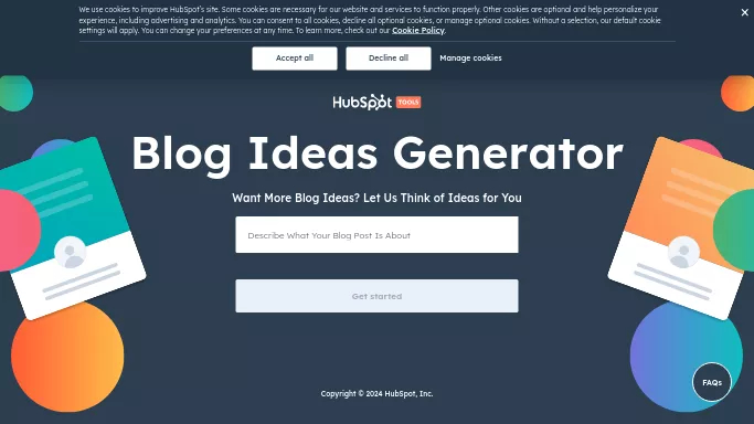 Blog Ideas Generator — бесплатная нейросеть   для копирайтинга. 