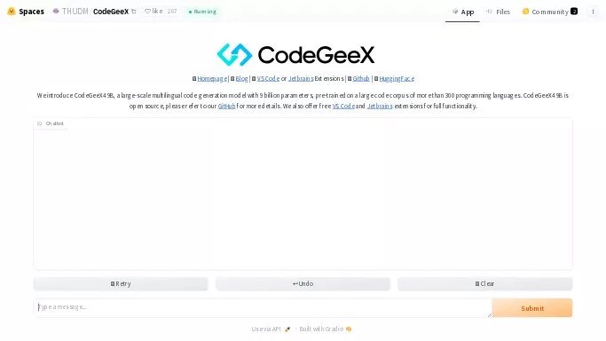CodeGeeX AI — бесплатная нейросеть   для разработки. 