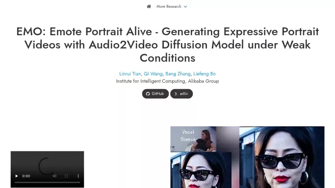 Emote Portrait Alive (EMO) — бесплатная нейросеть   для редактирования аудио, : ожидаемый в ближайшее время релиз. 
