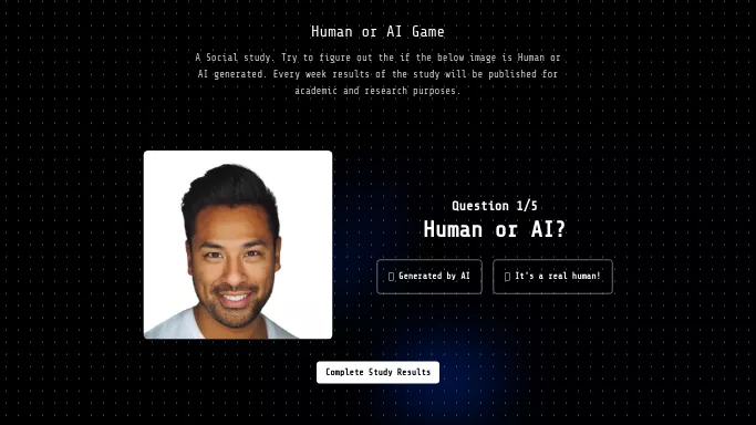 Human or AI? — бесплатная нейросеть   в играх,  для научно-исследовательской деятельности. 