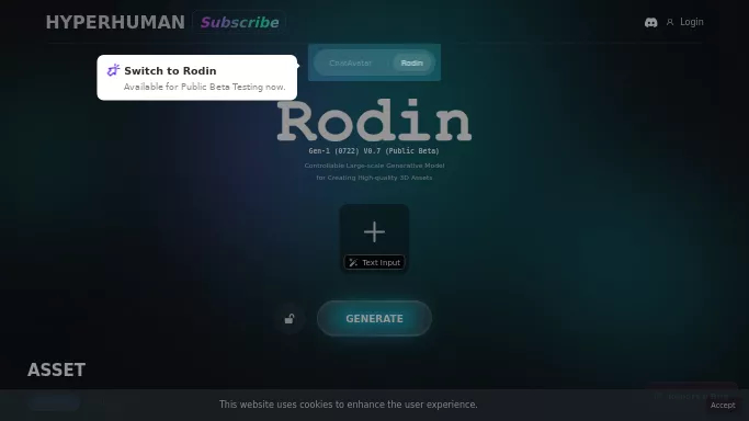 Rodin AI — платная нейросеть   для 3D и анимации. 