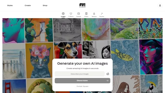 Fy! Studio — бесплатная нейросеть   для создания изображений. 