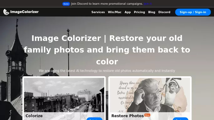 Imagecolorizer — бесплатная нейросеть   для редактирования изображений. 