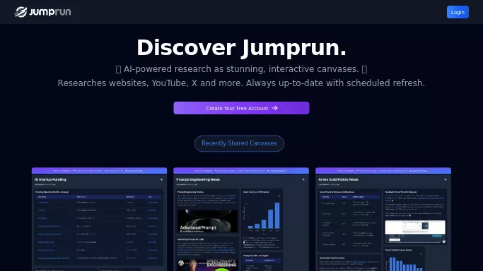 Jumprun — бесплатная нейросеть  — полезные ИИ,  для повышения продуктивности. Бесплатная версия с ограниченным функционалом, есть платные тарифы.