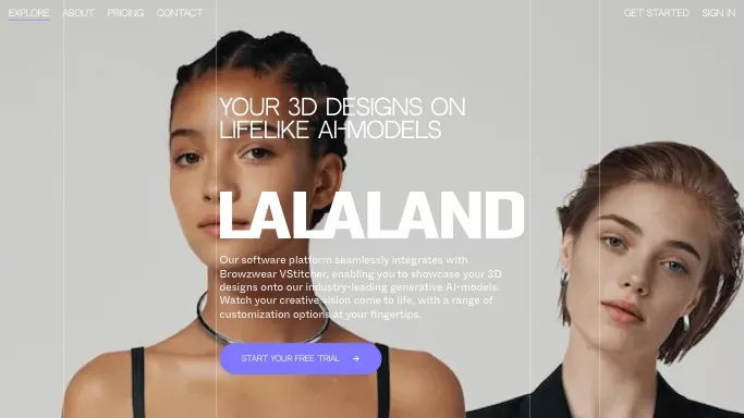 Lalaland AI — платная нейросеть   для маркетинга. Бесплатная версия с ограниченным функционалом, есть платные тарифы.