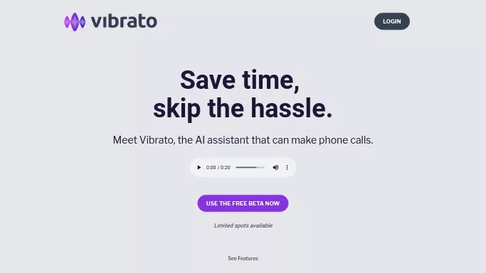 Vibrato — бесплатная нейросеть  и ассистивные технологии,  для повышения продуктивности. 