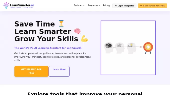 LearnSmarter.ai — бесплатная нейросеть   — чат-бот,  для помощи в образовании. 