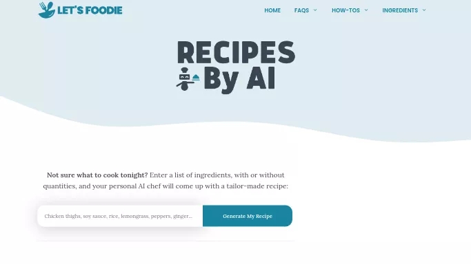 Recipes By AI — бесплатная нейросеть   для развлечений,  для повышения продуктивности. 