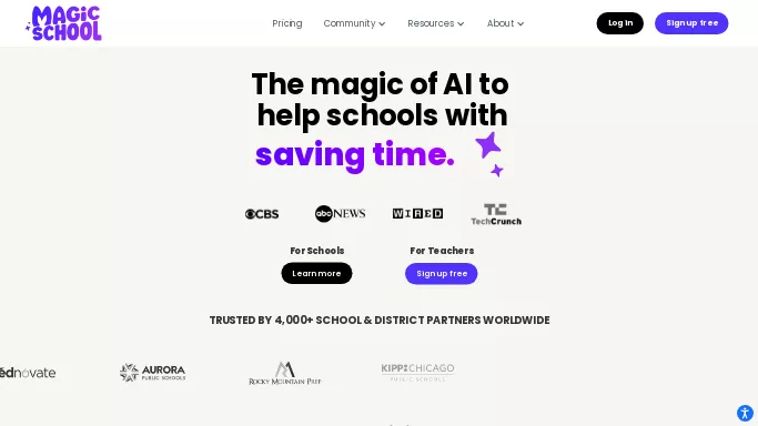 MagicSchool — бесплатная нейросеть   для помощи в образовании. Бесплатная версия с ограниченным функционалом, есть платные тарифы.