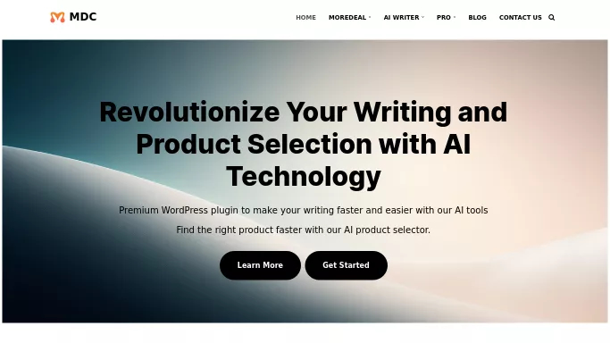 Moredeal AI Writer — бесплатная нейросеть   для копирайтинга. Бесплатная версия с ограниченным функционалом, есть платные тарифы.