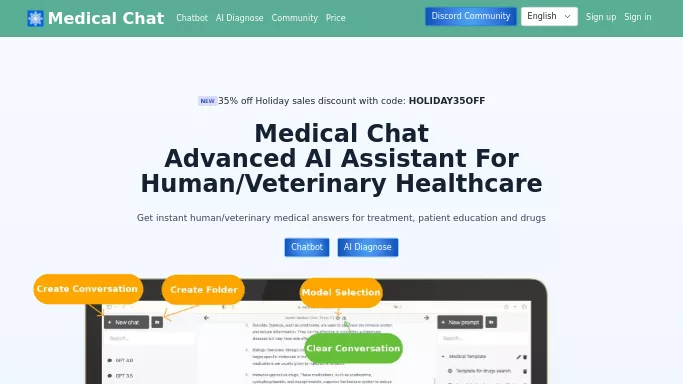 Medical Chat — бесплатная нейросеть   в медицине. 