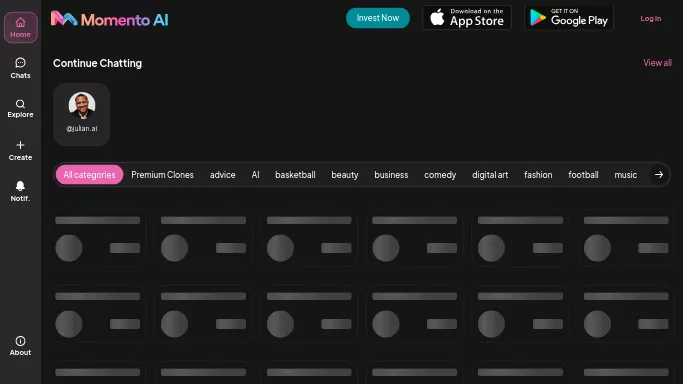 Momento AI — бесплатная нейросеть   для развлечений,  — чат-бот. 