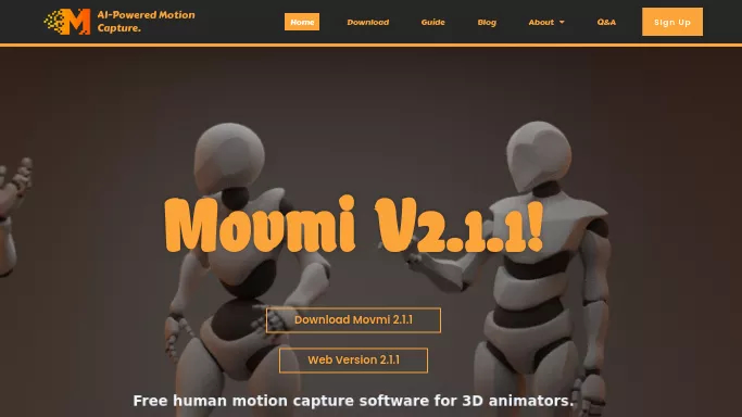 Movmi AI — бесплатная нейросеть   для 3D и анимации. Бесплатная версия с ограниченным функционалом, есть платные тарифы.