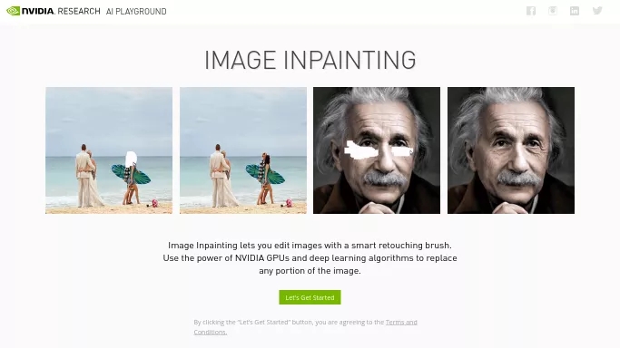 Inpainting Nvidia — бесплатная нейросеть   для редактирования изображений. 