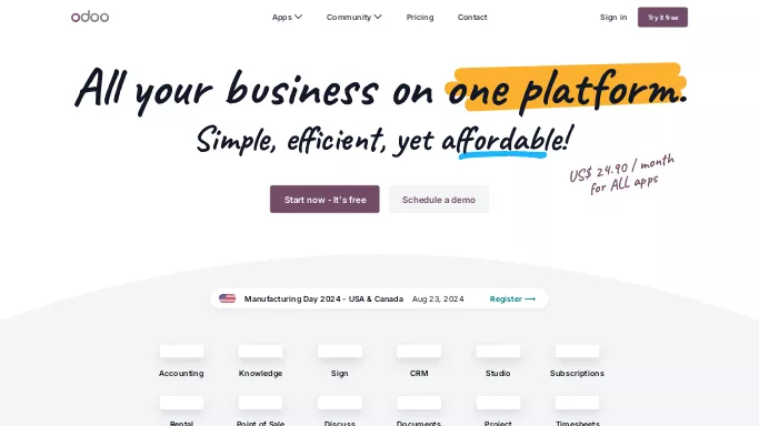 Odoo — бесплатная нейросеть  для помощи в автоматизации,  для маркетинга. 